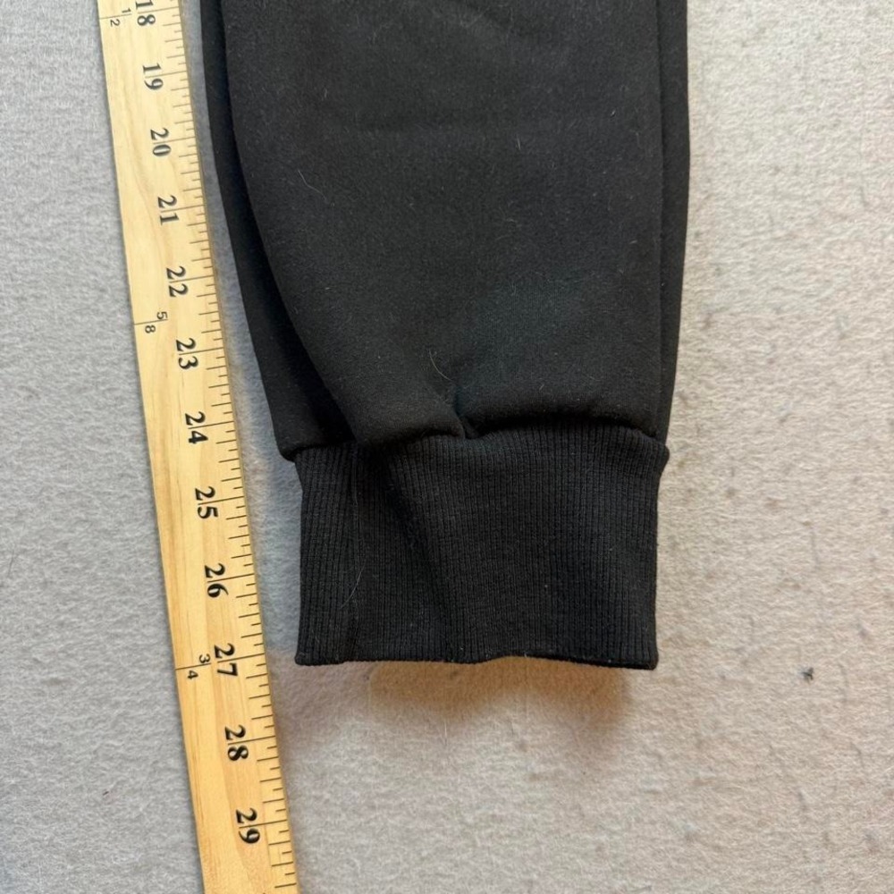 Fleece Lined Black Jogger Pants Size Small Cozy Winter - Picture 3 of 8